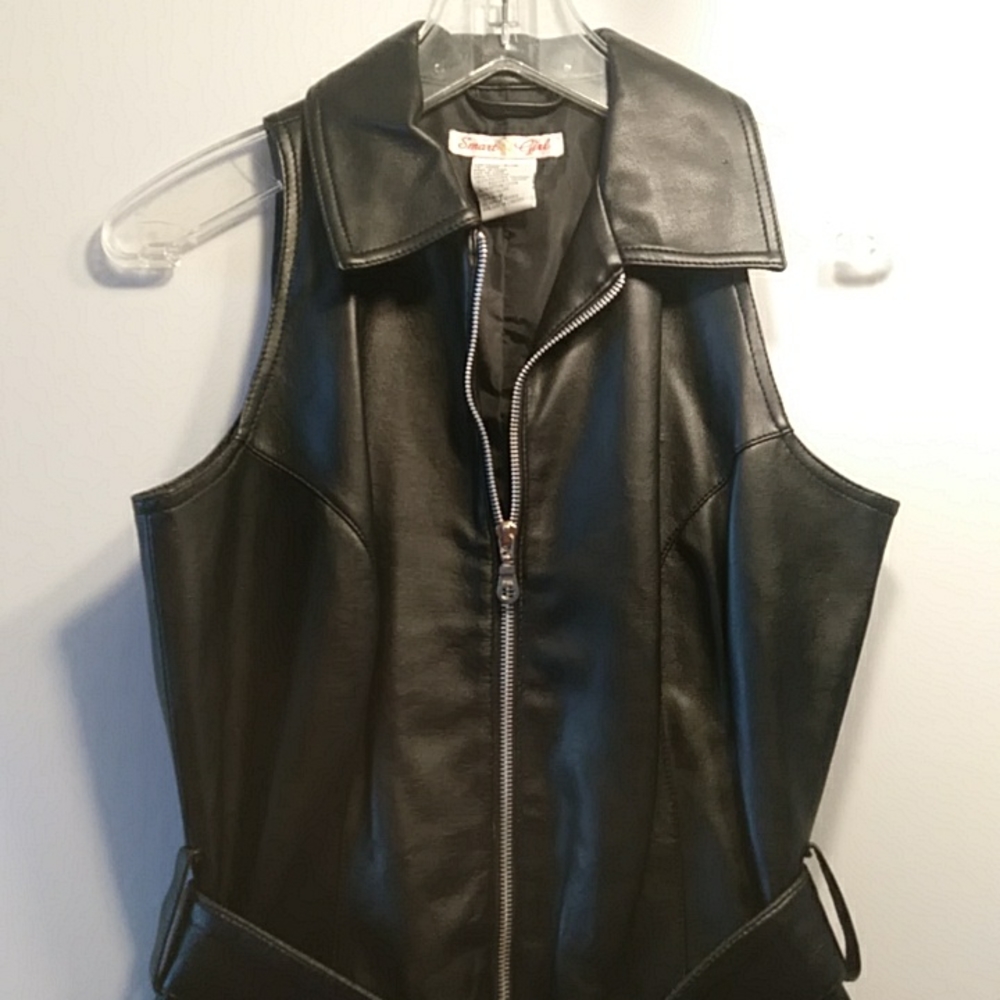 Vintage Faux Leather Mini Dress - Picture 2 of 9